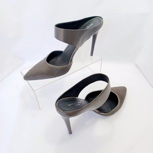 Kenneth Cole New York Wendy High Heel Pointed Toe Mule Charcoal Gray 9M